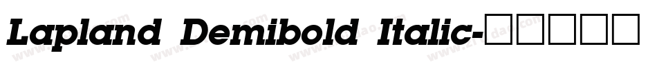 Lapland Demibold Italic字体转换